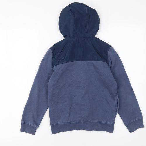 Lyle & Scott Boys Blue Full Zip Hoodie 8-9 Years Polyester Fleece