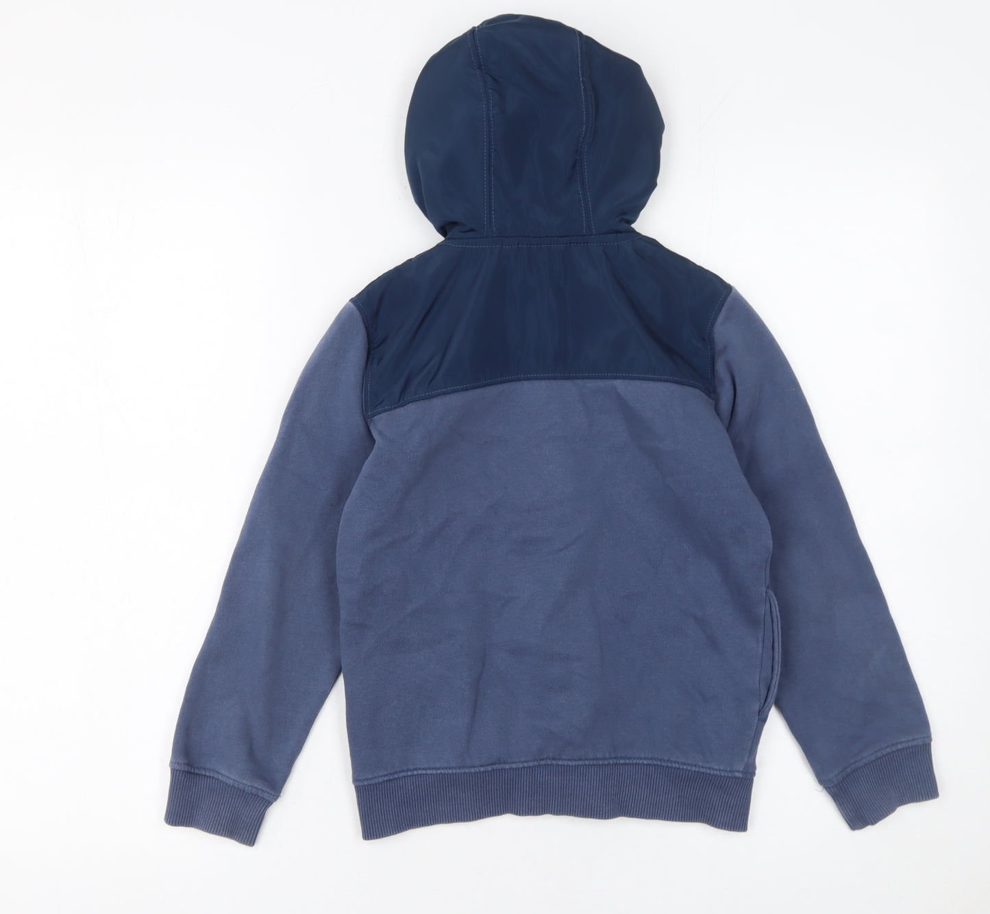 Lyle & Scott Boys Blue Full Zip Hoodie 8-9 Years Polyester Fleece