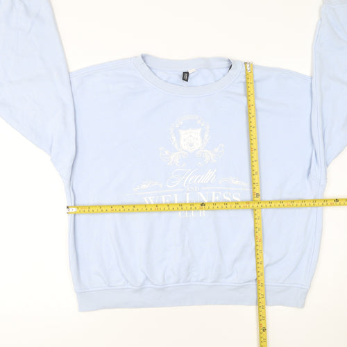 H&M Women's Blue Health & Wellness Club Cotton Blend Sweatshirt M