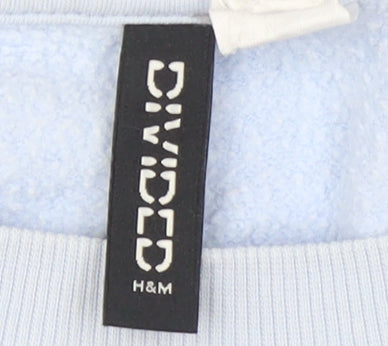 H&M Women's Blue Health & Wellness Club Cotton Blend Sweatshirt M