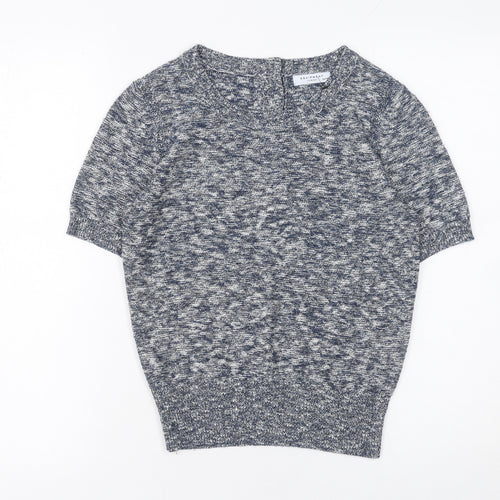 Equipment Women’s Grey Knit Short Sleeve Pullover Jumper XS