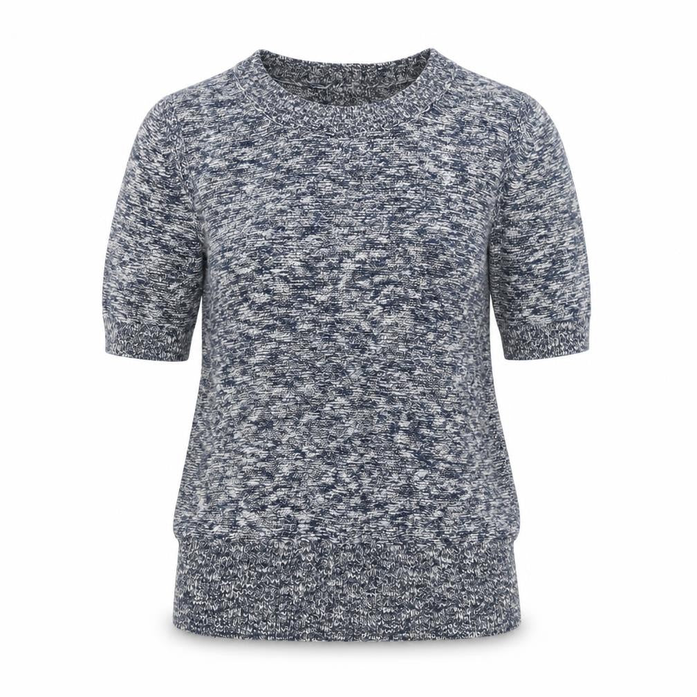 Front view of Equipment Women’s Grey Knit Short Sleeve jumper XS