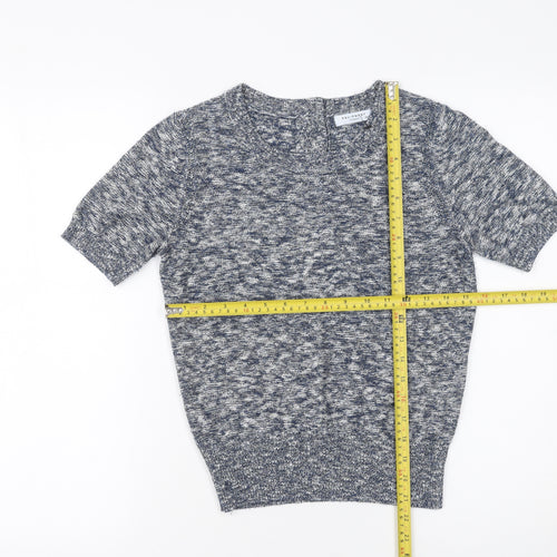 Equipment Women’s Grey Knit Short Sleeve Pullover Jumper XS