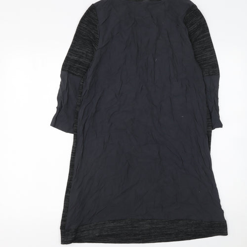 White Stuff Women's Grey Shift Dress Size 12 Viscose 3/4 Sleeve