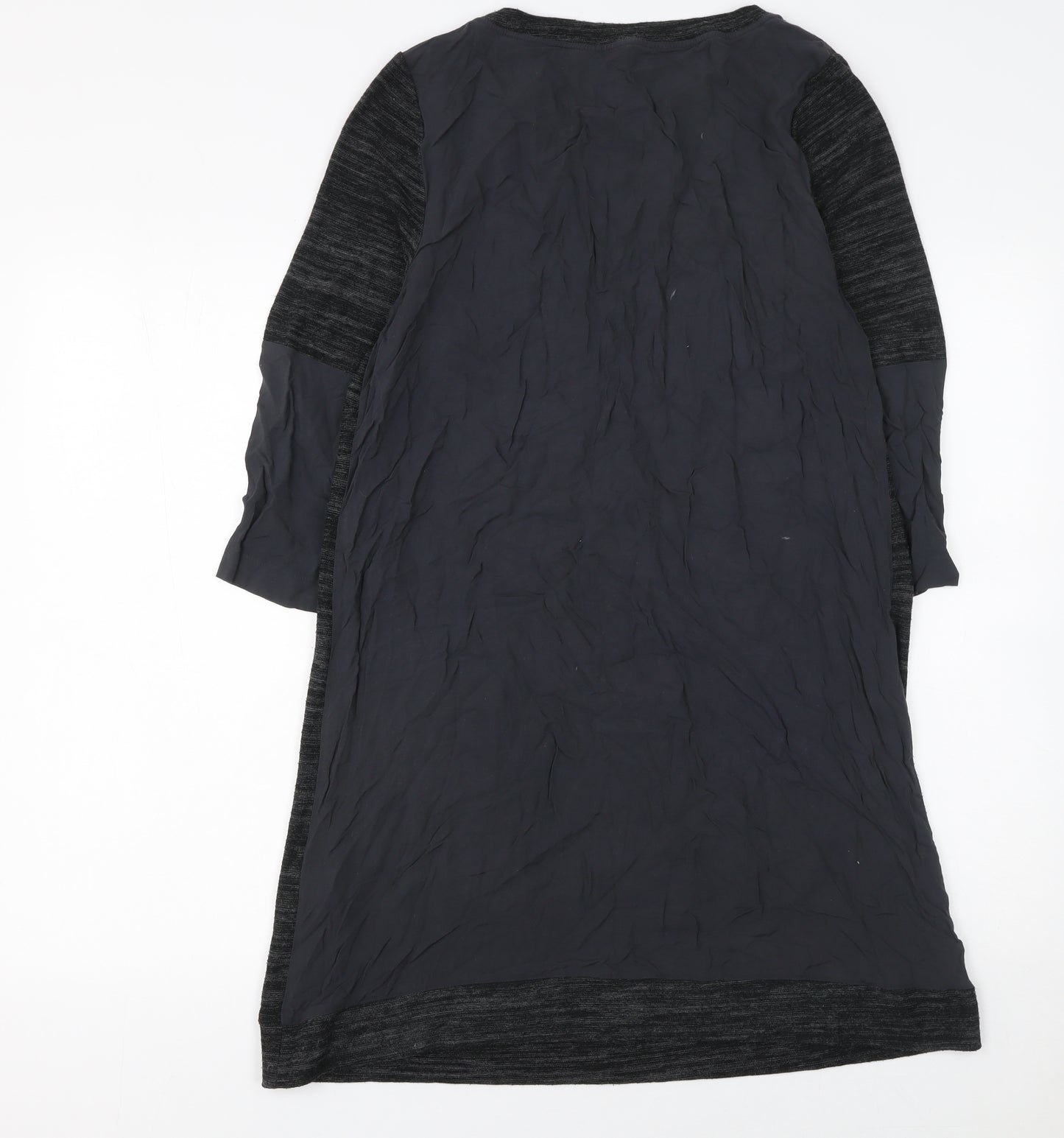 White Stuff Women's Grey Shift Dress Size 12 Viscose 3/4 Sleeve
