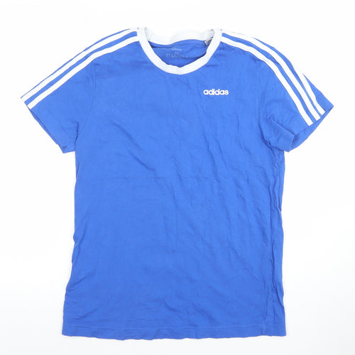 Adidas Men's Blue XS Ringer Cotton Sports T-Shirt
