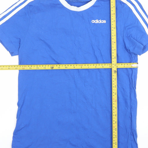 Adidas Men's Blue XS Ringer Cotton Sports T-Shirt