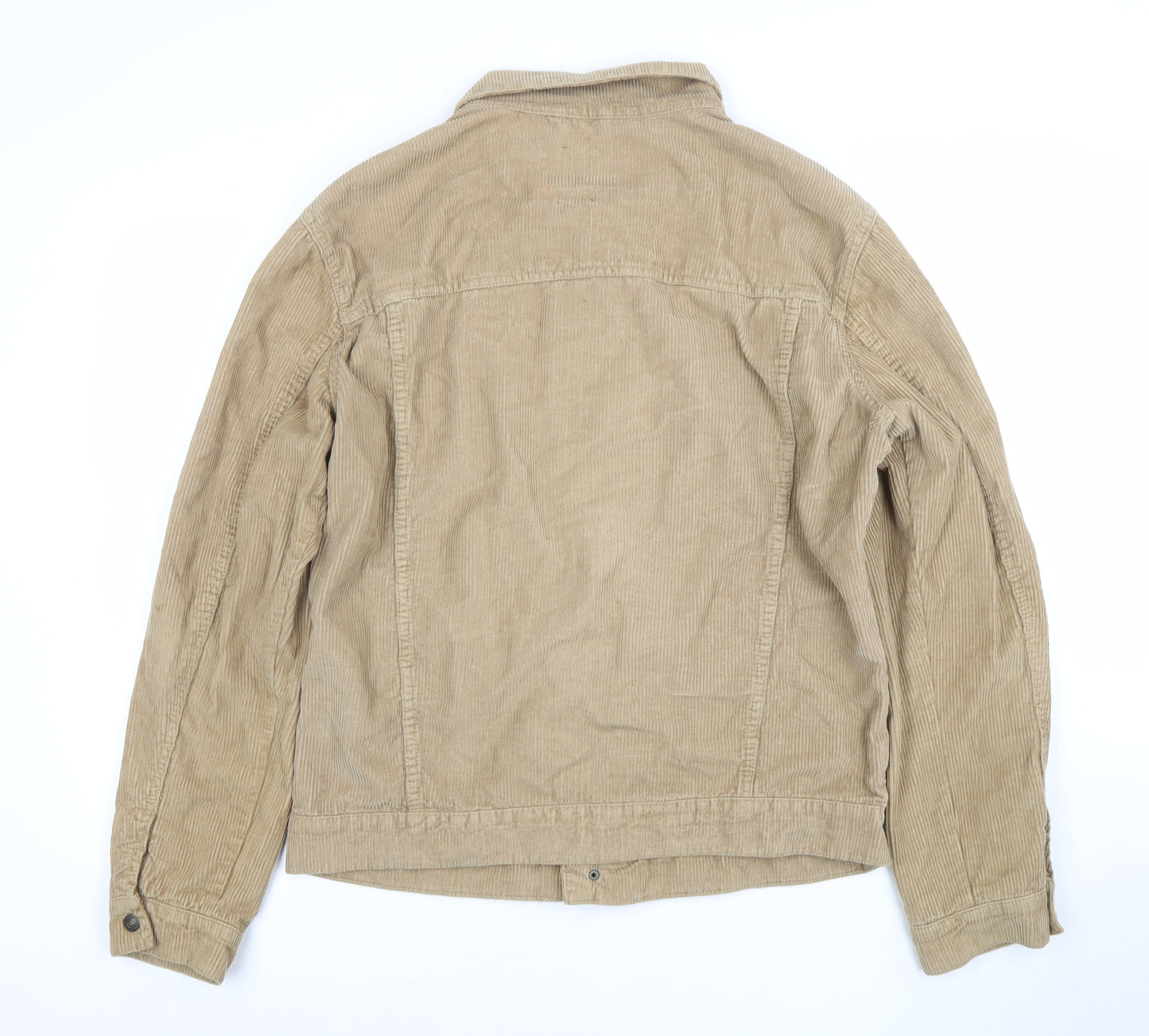 Pull & Bear Women's Beige Corduroy Jacket XL Classic Casual