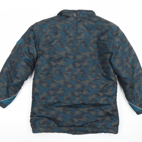 Cherokee Boys Blue Camouflage Puffer Jacket 8-10 Years Water Resistant