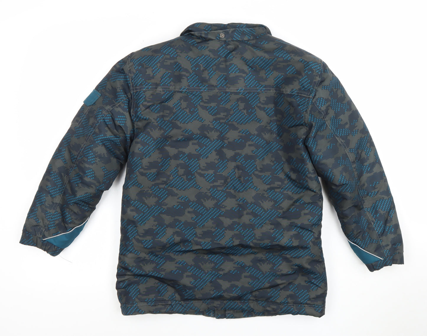 Cherokee Boys Blue Camouflage Puffer Jacket 8-10 Years Water Resistant