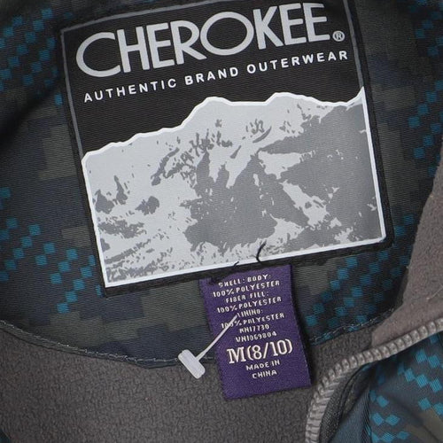 Cherokee Boys Blue Camouflage Puffer Jacket 8-10 Years Water Resistant