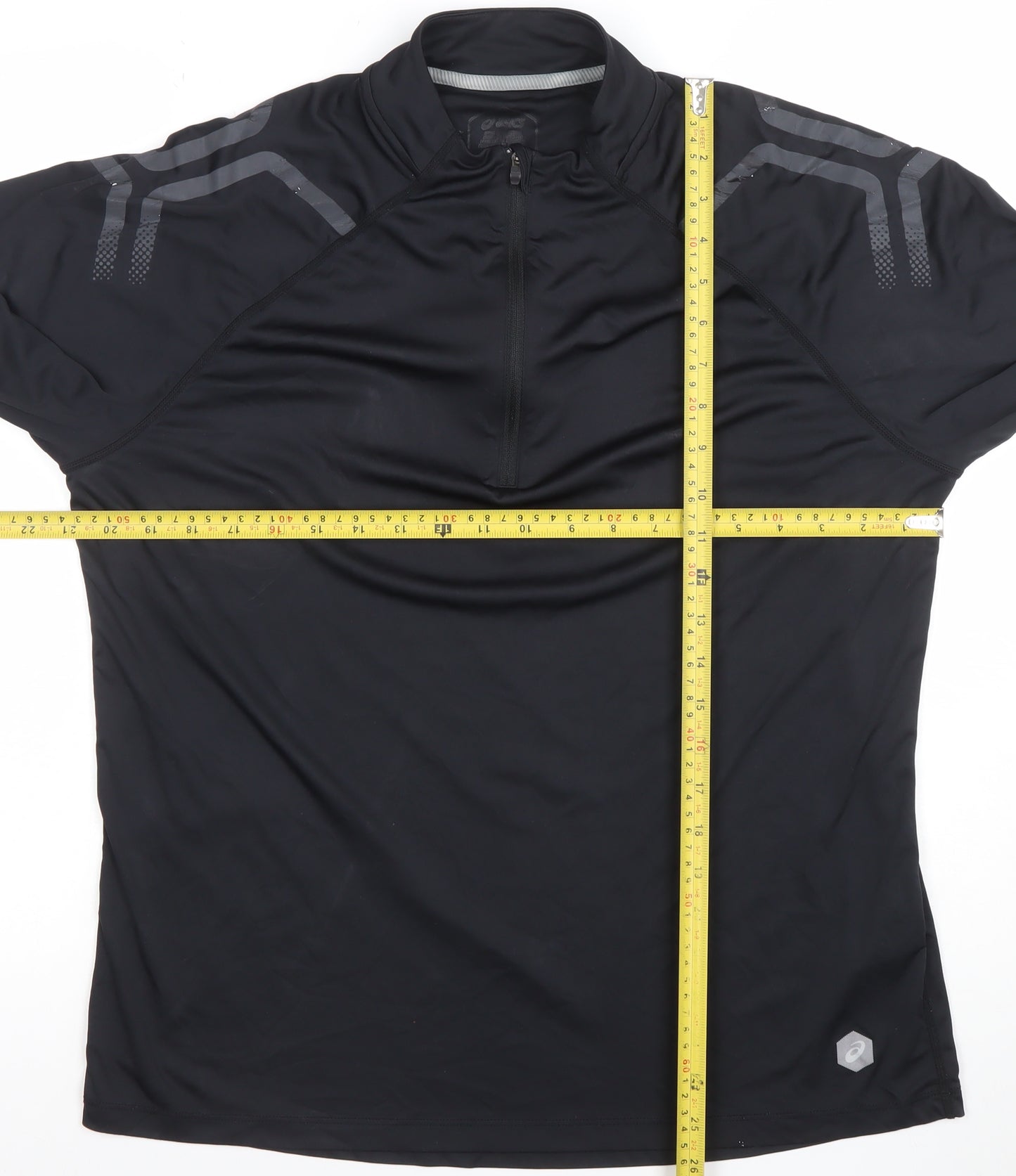 Asics Women's Black Long Sleeve Running Top Size M Reflective D1