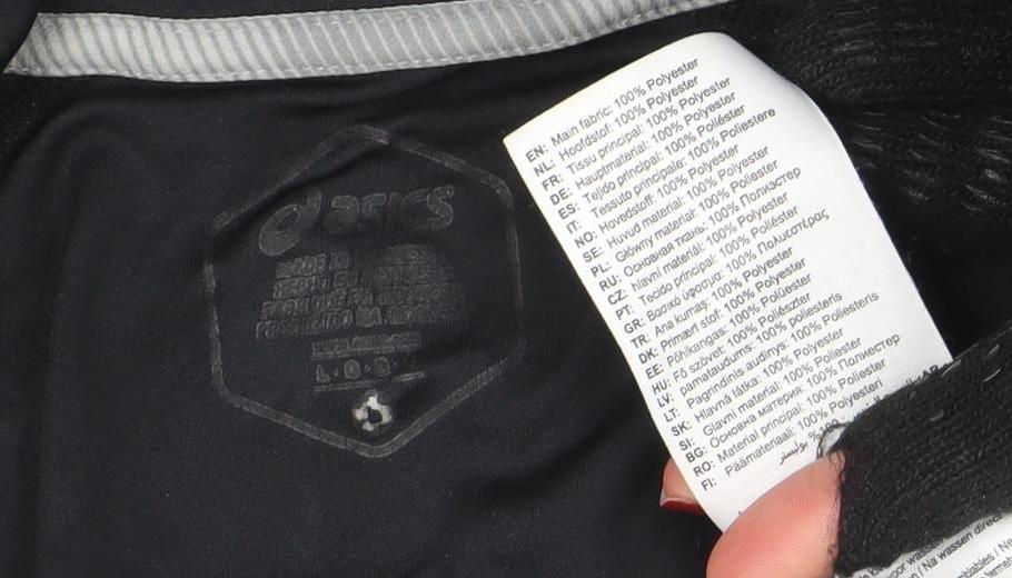 Asics Women's Black Long Sleeve Running Top Size M Reflective D1