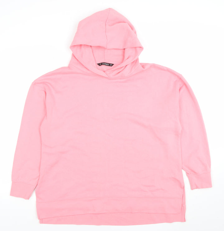 DUNNES Womens Pink Pullover Long Sleeve Hoodie Size M