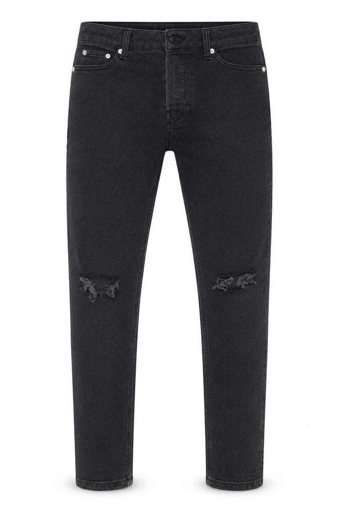 Topman Men's Black Skinny Distressed Jeans 28S Denim Cotton Stretch