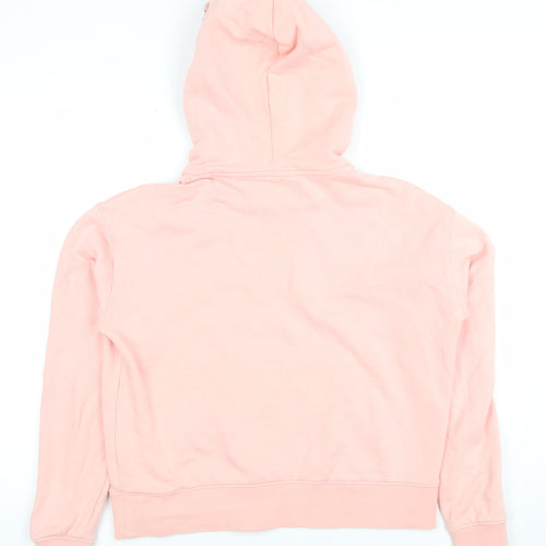Calvin Klein Jeans Women's Pink Cotton Hoodie M Pullover
