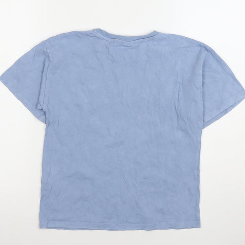 Zara Girls Blue Boston MA Graphic Cotton T-Shirt 9-10 Years