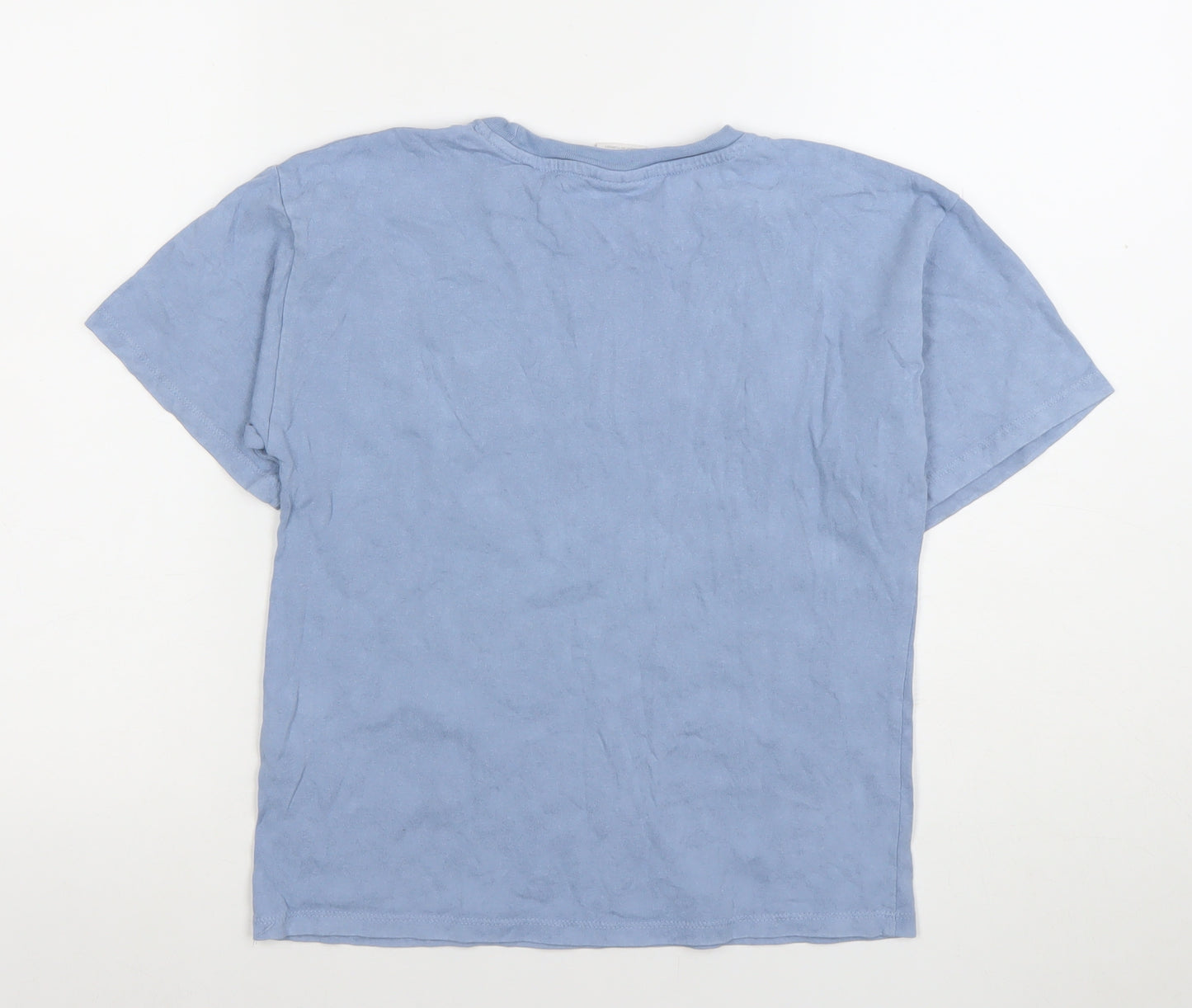 Zara Girls Blue Boston MA Graphic Cotton T-Shirt 9-10 Years