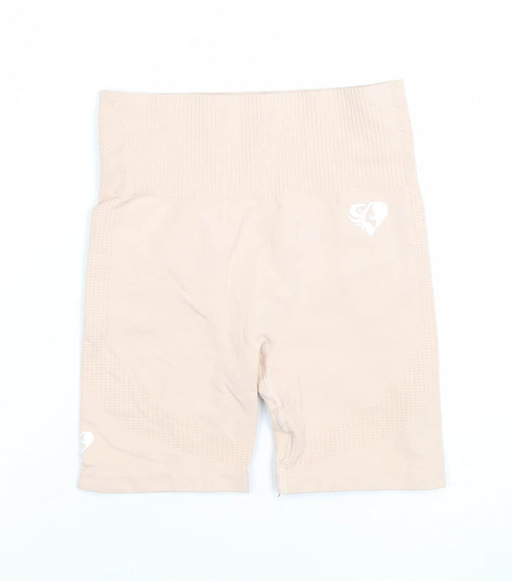 Women's Best Beige Women's Small Compression Activewear Shorts