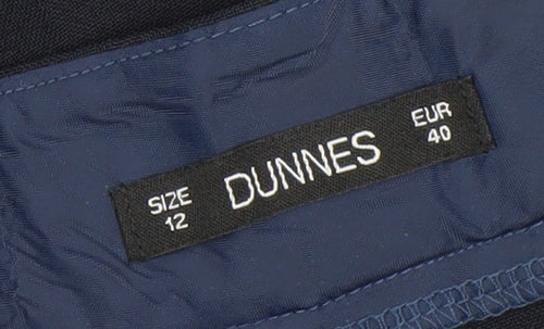 Dunnes Women's Blue Size 12 Straight Leg Polyester Work Trousers