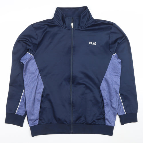 RANG Mens Blue 2XL Full Zip Sports Sweatshirt Lightweight Jacket