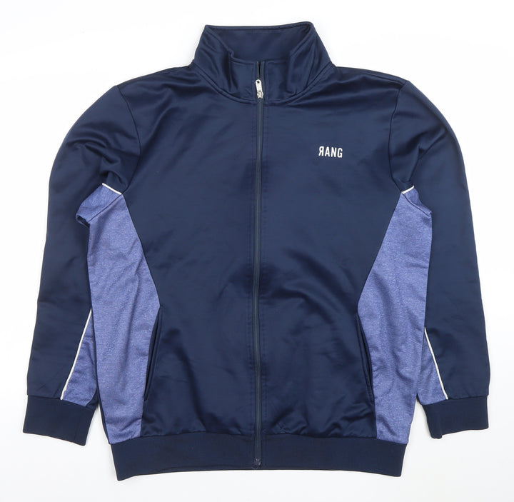 RANG Mens Blue 2XL Full Zip Sports Sweatshirt Lightweight Jacket