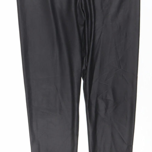 Primark Women’s Black Faux Leather Ankle Leggings Size 10-12