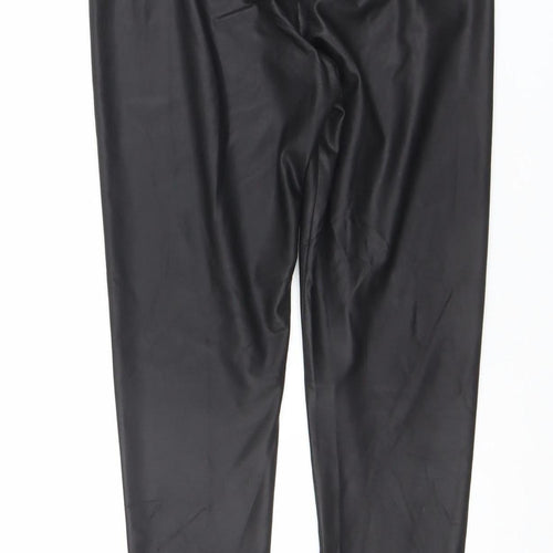 Primark Women’s Black Faux Leather Ankle Leggings Size 10-12