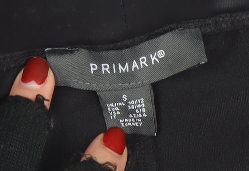 Primark Women’s Black Faux Leather Ankle Leggings Size 10-12