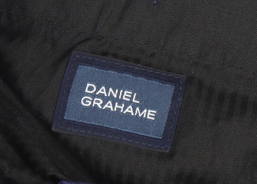Daniel Grahame Men's Blue Wool Blend Dress Trousers Size 34R