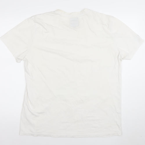 Stellies Men's White 2XL Crew Neck Cotton Logo T-Shirt