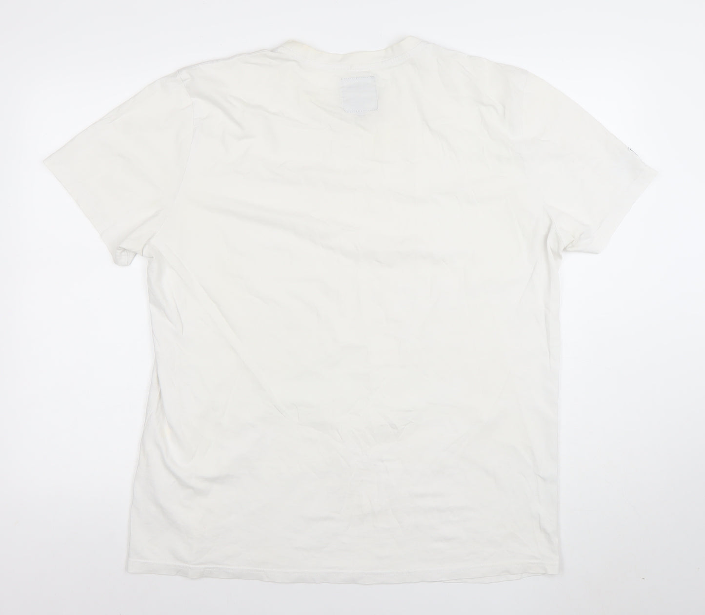 Stellies Men's White 2XL Crew Neck Cotton Logo T-Shirt
