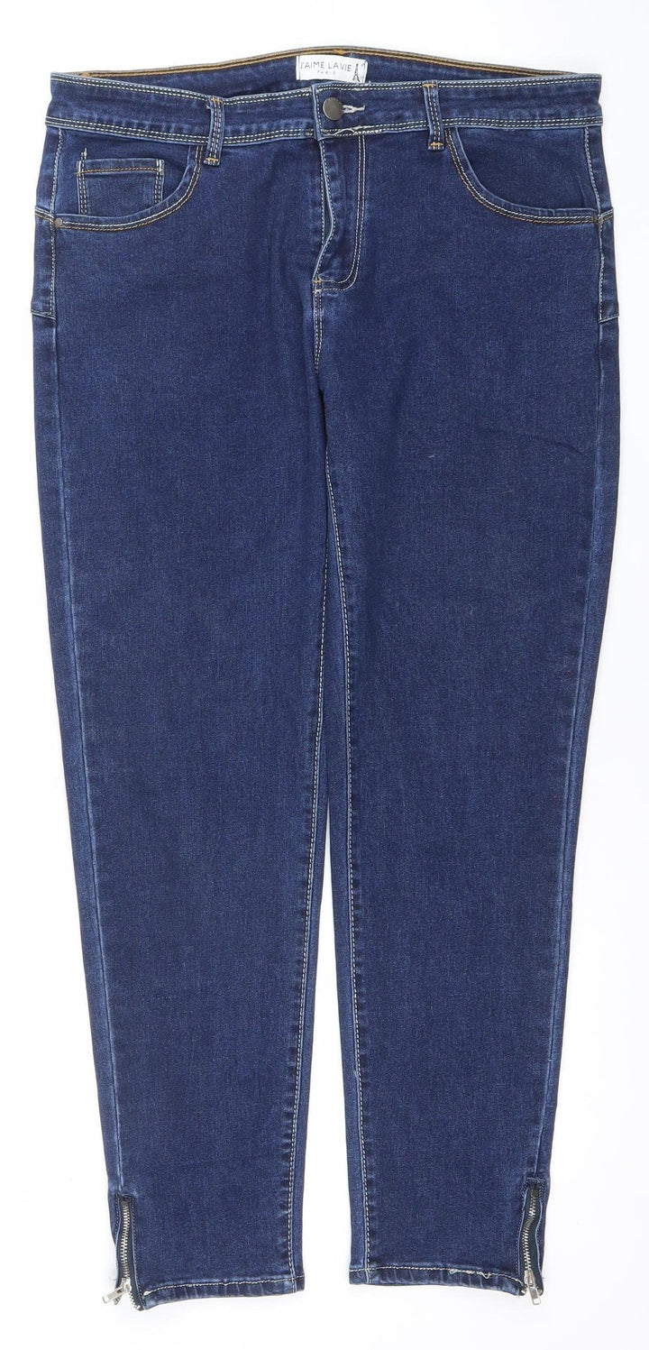 J’AIME LA VIE Women’s Blue Skinny Stretch Jeans Size 16