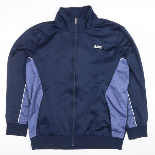 RANG Men's Blue Full Zip Track Sweatshirt 2XL Regular Fit