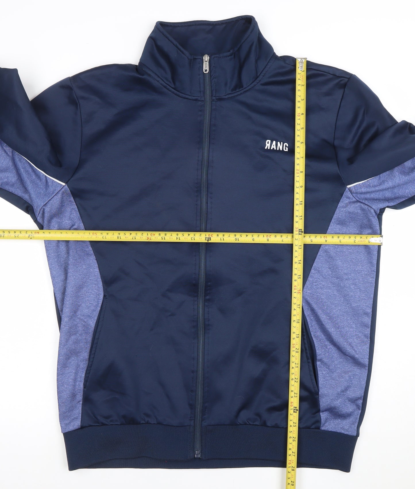 RANG Men's Blue Full Zip Track Sweatshirt 2XL Regular Fit