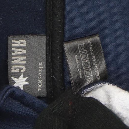 RANG Men's Blue Full Zip Track Sweatshirt 2XL Regular Fit