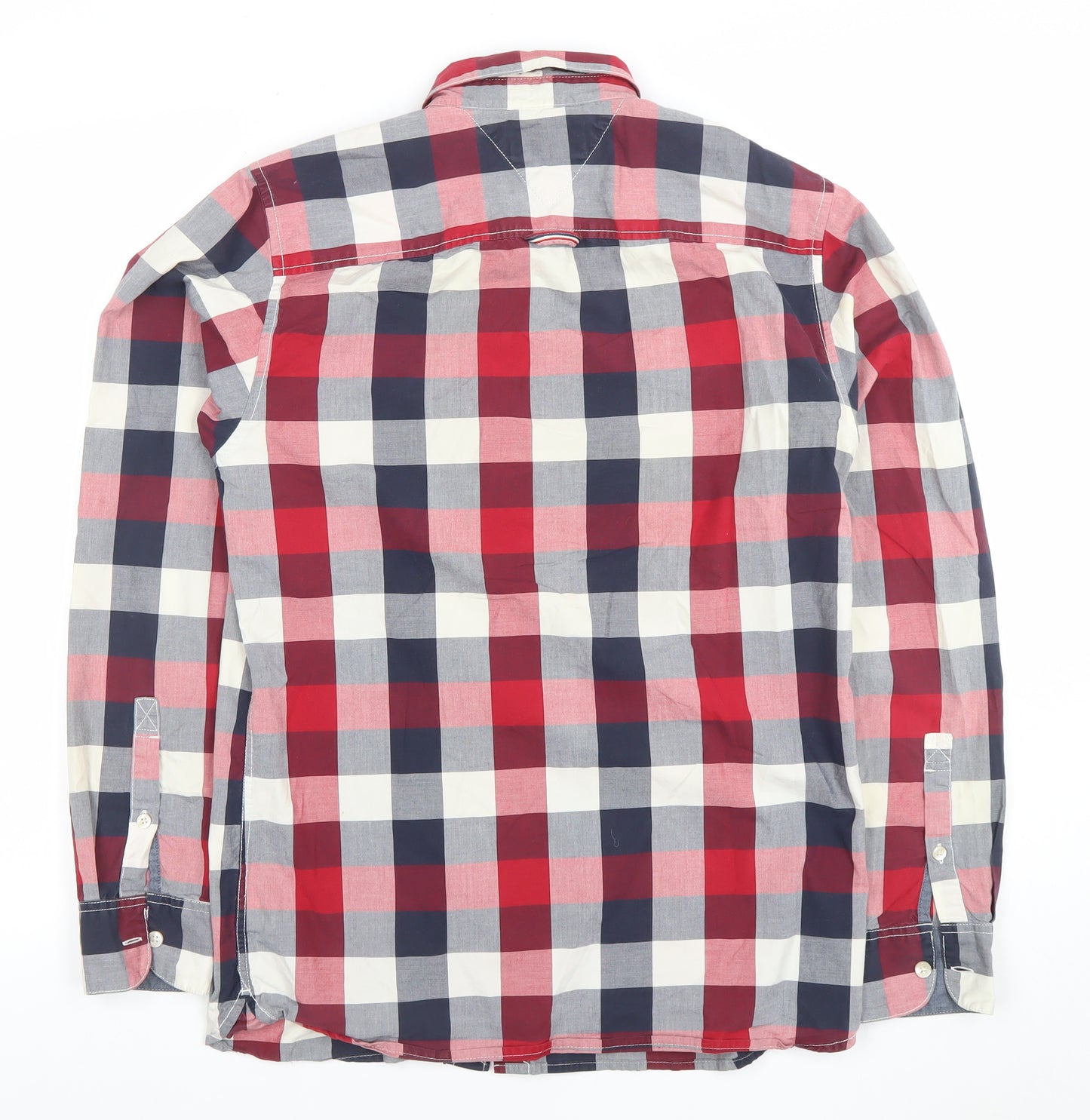 Tommy Hilfiger Denim Men's Red Check Long Sleeve Button-Up Shirt Size S
