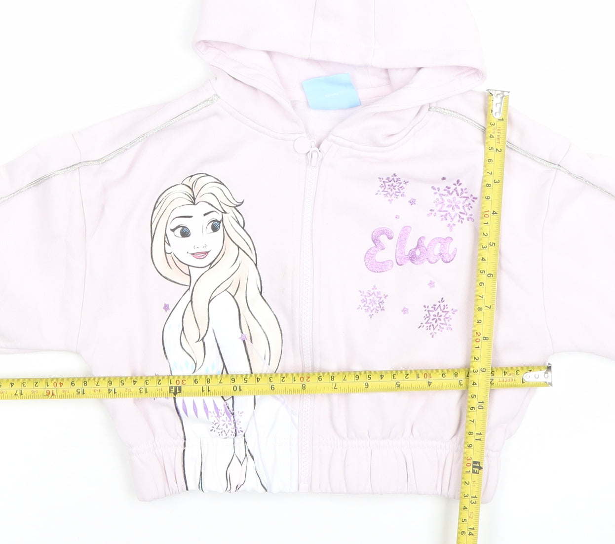 Primark Girls Pink Elsa Frozen Full Zip Hoodie 5-6 Years