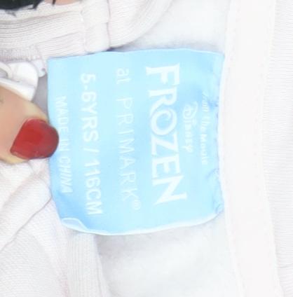 Primark Girls Pink Elsa Frozen Full Zip Hoodie 5-6 Years