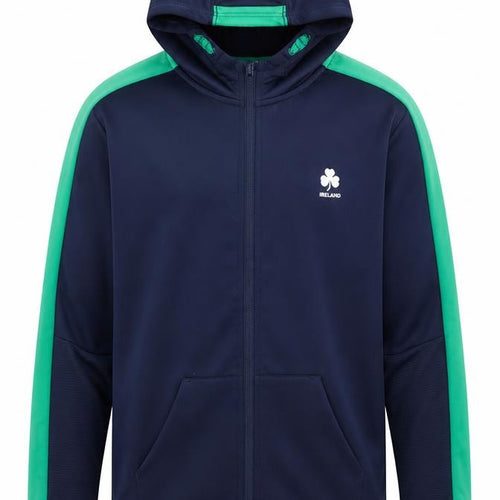 Dunnes Stores Boys Navy Green Full Zip Hoodie Size 10-11 Years Ireland Print