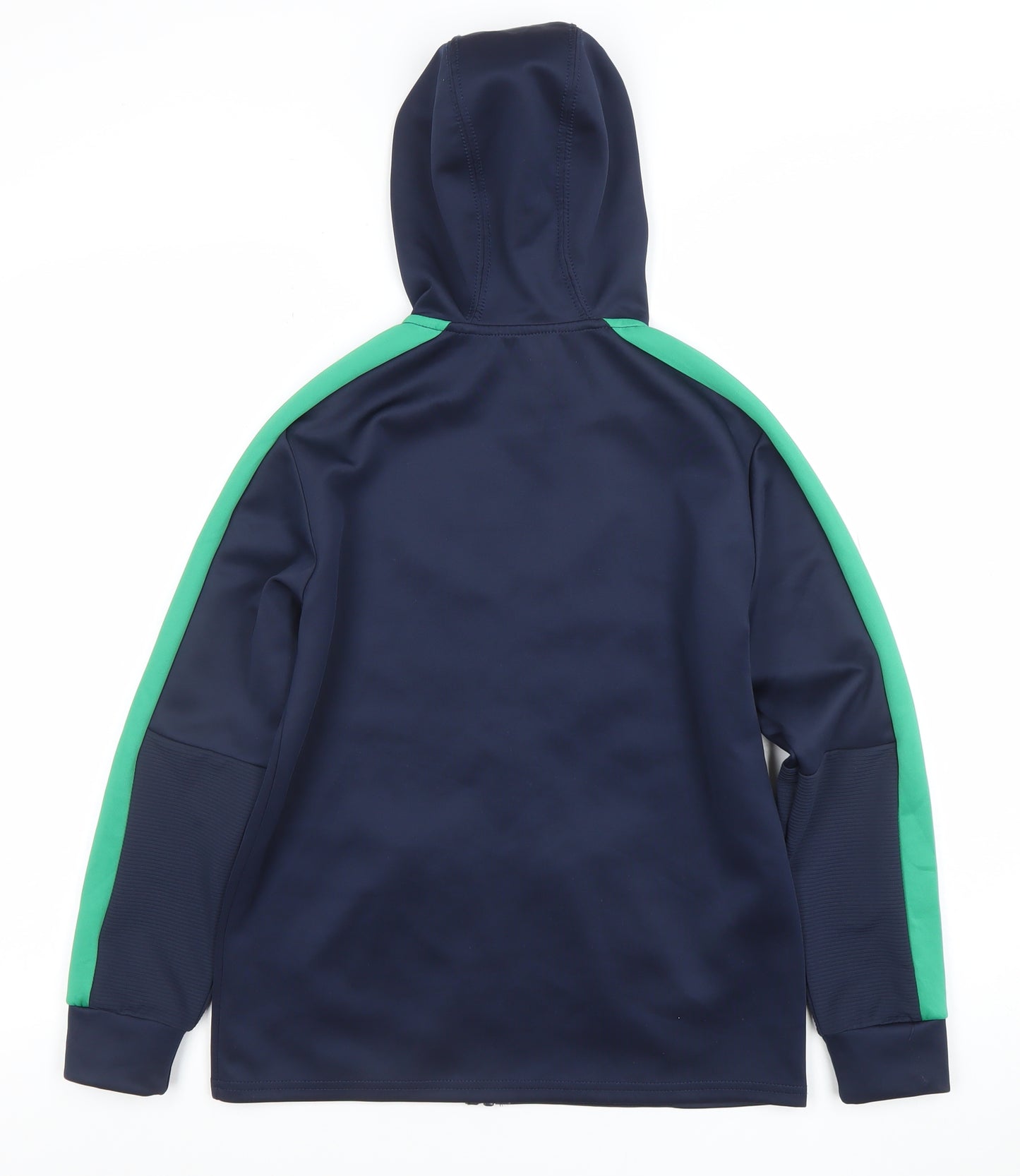Dunnes Stores Boys Navy Green Full Zip Hoodie Size 10-11 Years Ireland Print