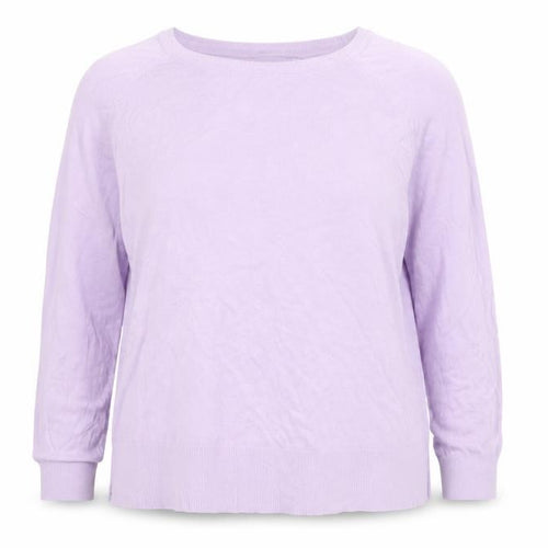 ZARA Women Purple Knit Crew Neck Long Sleeve Pullover Jumper Size L