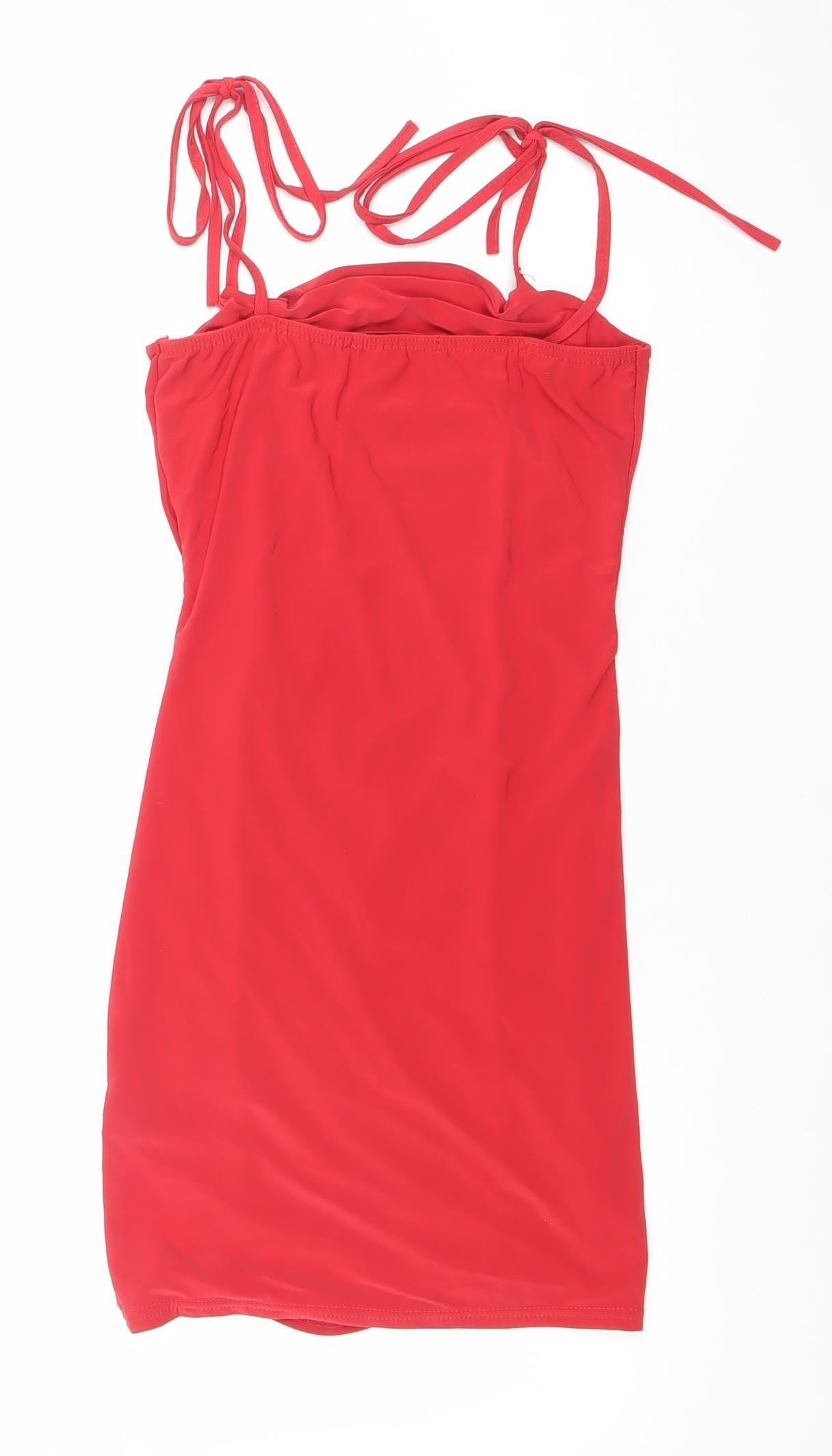 Edge Street Women’s Red Bodycon Ruched Mini Dress Size 6