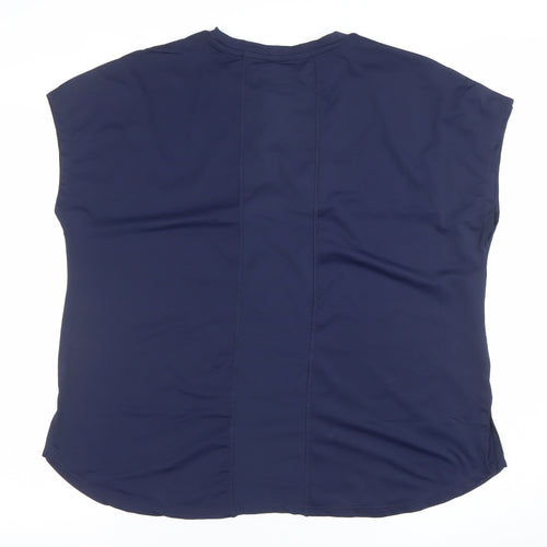 Dunnes Stores Womens Navy Blue L Basic Activewear T-Shirt