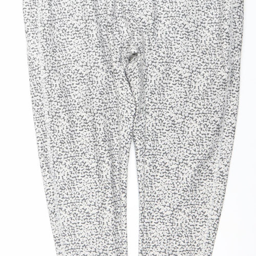 F&F Active Womens Grey Animal Print Leggings Size L Quick Dry