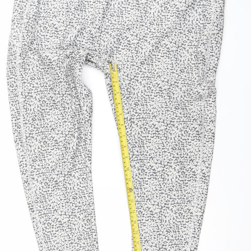 F&F Active Womens Grey Animal Print Leggings Size L Quick Dry