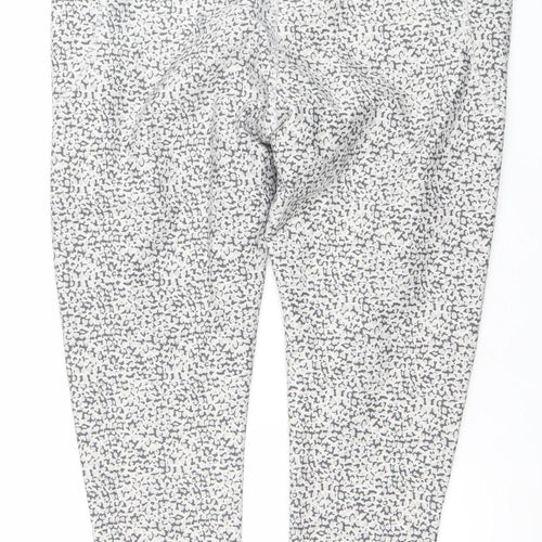 F&F Active Womens Grey Animal Print Leggings Size L Quick Dry