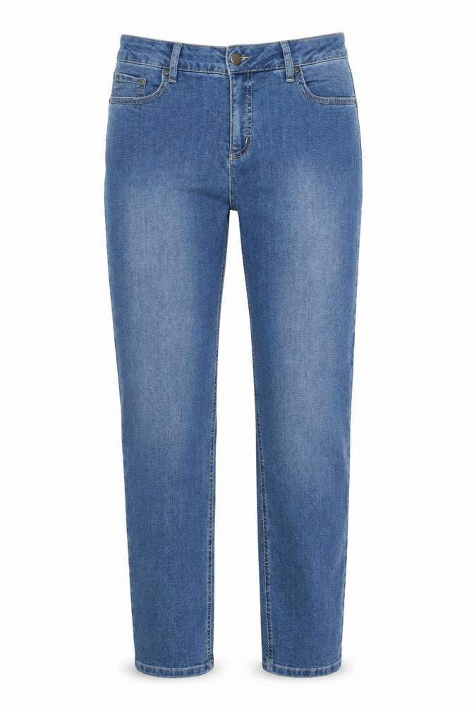 Front view of No2moro Women's Blue Straight Leg Jeans, size 4
