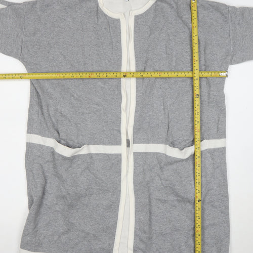 Jasper Conran Women’s Grey Cotton Knit Open Cardigan Size 14