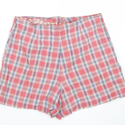 Company 907 Womens Red Plaid Cotton Chino Shorts Size 10